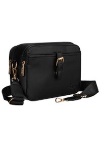 Czarna listonoszka damska mała torebka na ramię crossbody ze skóry ekologicznej Peterson PTN MX04-P. Kolor: czarny. Materiał: skórzane. Rozmiar: małe. Rodzaj torebki: na ramię #1