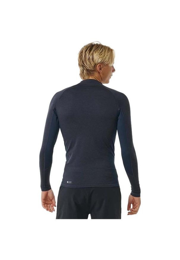 Longsleeve do pływania męski Rip Curl Dawn Patrol UPF Performance. Kolor: niebieski. Długość rękawa: długi rękaw. Sport: pływanie