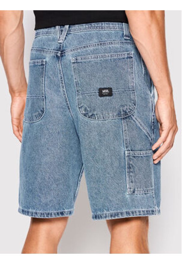 Vans Szorty jeansowe Drill Chore VN0A7S4S Niebieski Loose Fit. Kolor: niebieski. Materiał: bawełna, jeans