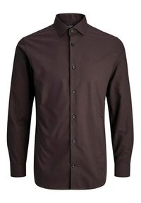 Jack & Jones Koszula Parker 12227385 Bordowy Slim Fit. Kolor: czerwony. Materiał: bawełna #4