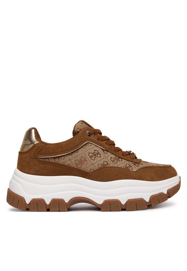 Sneakersy Guess. Kolor: brązowy