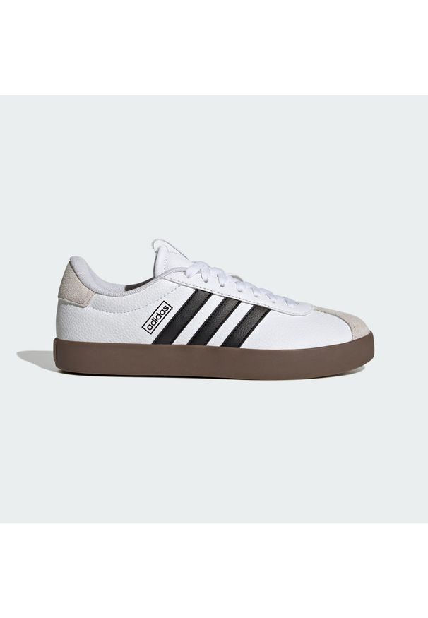 Adidas - Buty VL Court 3.0. Kolor: szary, biały, wielokolorowy, czarny. Materiał: skóra, zamsz. Sport: turystyka piesza