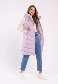 Volcano - Długi bezrękawnik V-IGGY. Kolor: fioletowy. Materiał: poliester, syntetyk, materiał, puch. Długość rękawa: bez rękawów. Długość: długie. Sezon: zima, jesień #1