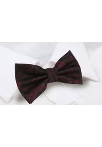 Mucha Męska z Poszetką - Chattier - Bordo i Czerń, Wzór Orientalny. Kolor: czerwony. Styl: elegancki, sportowy #3