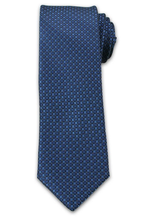 Stylowy Krawat Męski z Delikatnym Deseniem - Chattier- 6,7cm, Niebieski. Kolor: niebieski. Materiał: tkanina. Wzór: grochy. Styl: elegancki