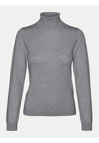 Vero Moda Golf Iris 10320450 Szary Slim Fit. Typ kołnierza: golf. Kolor: szary. Materiał: syntetyk #5