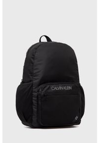 Calvin Klein Performance Plecak kolor czarny duży z nadrukiem. Kolor: czarny. Materiał: poliester. Wzór: nadruk #5