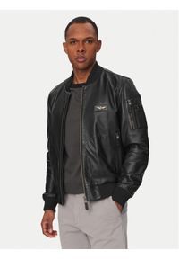 Aeronautica Militare Kurtka skórzana 261PN5053UPL00320 Czarny Regular Fit. Kolor: czarny. Materiał: skóra #1