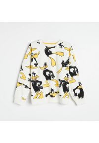 Reserved - Bluza Kaczor Daffy - Kremowy. Kolor: kremowy #1