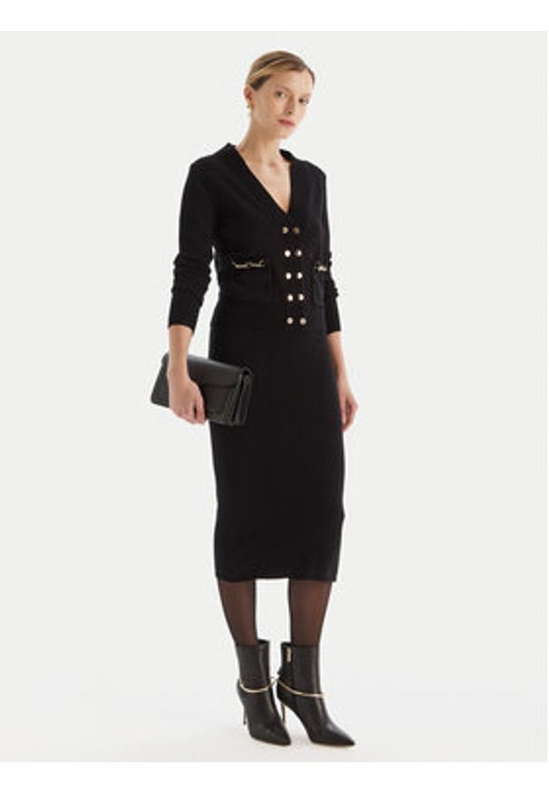 Fracomina Spódnica ołówkowa FR25WG4004K55601 Czarny Slim Fit. Kolor: czarny. Materiał: syntetyk