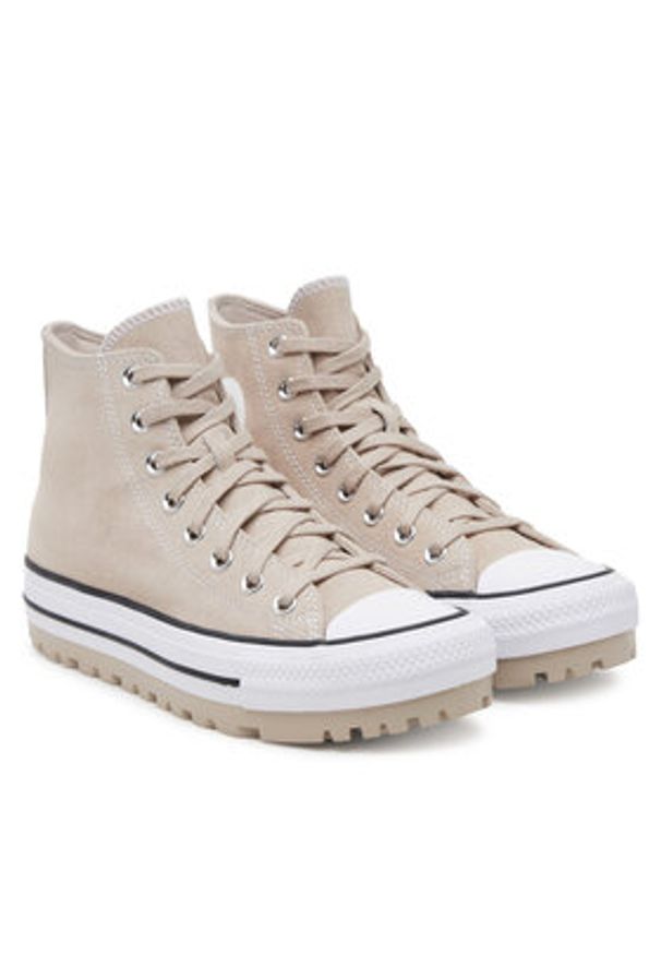 Converse Trampki Chuck Taylor All Star City Trek Suede A11455C Beżowy. Kolor: beżowy. Materiał: zamsz, skóra