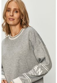 DKNY - Dkny - Koszula nocna. Kolor: szary. Materiał: poliester, dzianina, elastan. Długość: długie. Wzór: nadruk #2