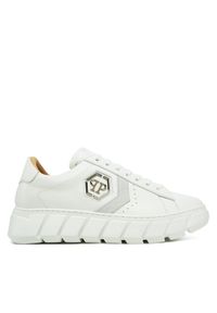 Philipp Plein - PHILIPP PLEIN Sneakersy SAES USC0698 PLE075 Biały. Kolor: biały. Materiał: skóra