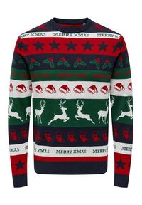 Only & Sons Sweter 22027280 Kolorowy Regular Fit. Materiał: bawełna. Wzór: kolorowy #5