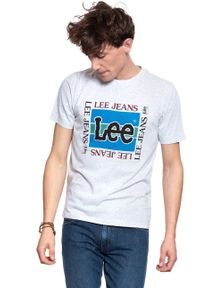 Lee - LEE T SHIRT RETRO LOGO TEE SHARP GREY MELE L60YFE03 112113644. Styl: retro #4