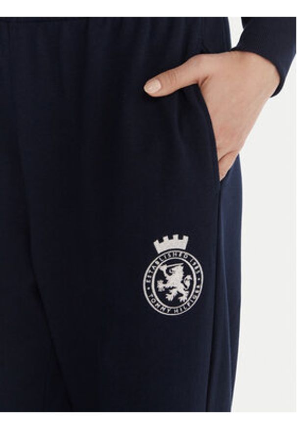 TOMMY HILFIGER - Tommy Hilfiger Spodnie dresowe UW0UW06081 Granatowy Wide Leg. Kolor: niebieski. Materiał: bawełna
