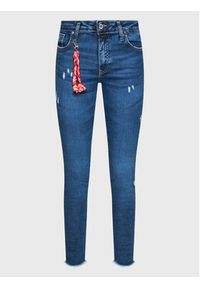 Please Jeansy P0Z4YR7W5U Granatowy Skinny Fit. Kolor: niebieski