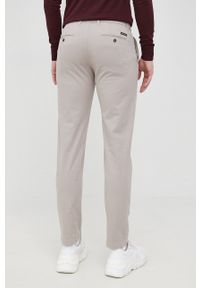 Marc O'Polo spodnie męskie kolor szary proste. Kolor: szary. Materiał: tkanina, bawełna