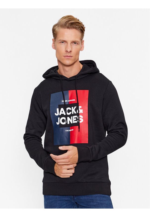 Jack & Jones - Jack&Jones Bluza Oscar 12235248 Czarny Regular Fit. Kolor: czarny. Materiał: bawełna