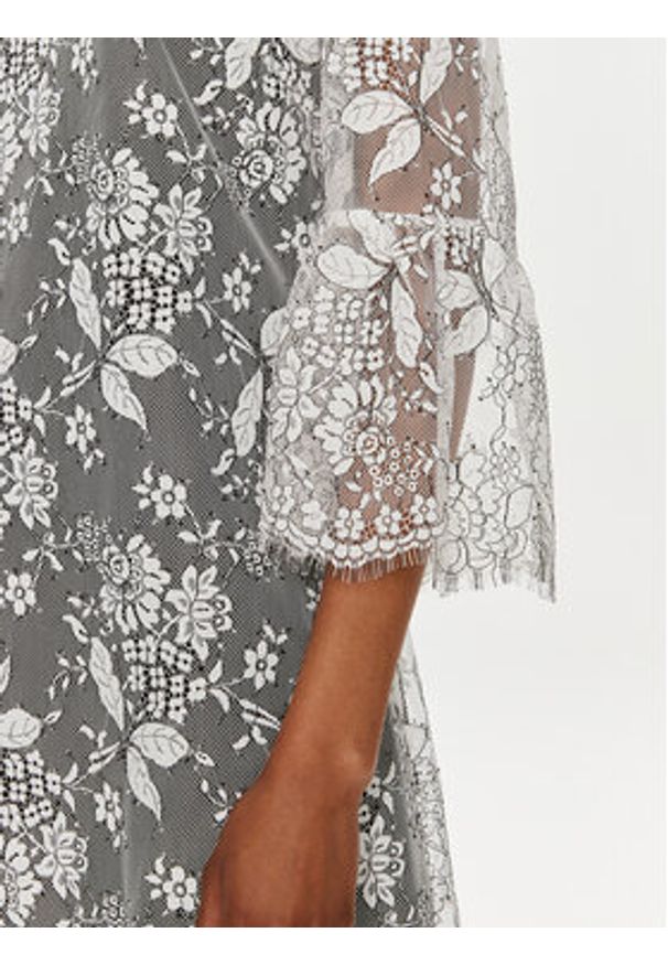 Bruuns Bazaar Sukienka koktajlowa Majah BBW3837 Écru Regular Fit. Materiał: bawełna. Styl: wizytowy