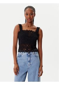 Morgan Bluzka 252-DANSIA Czarny Slim Fit. Kolor: czarny. Materiał: syntetyk