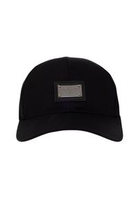 Dolce and Gabbana - DOLCE & GABBANA Czarna czapka z daszkiem, Rozmiar 58. Kolor: czarny #2