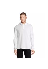 SOL'S - Koszulka polo z długim rękawem Sol's Pacific. Typ kołnierza: polo. Kolor: biały. Długość rękawa: długi rękaw. Długość: długie #1