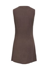 only - ONLY Sukienka codzienna Siesta 15357797 Brązowy ciemny Regular Fit. Okazja: na co dzień. Kolor: brązowy. Materiał: wiskoza. Typ sukienki: proste. Styl: casual #2