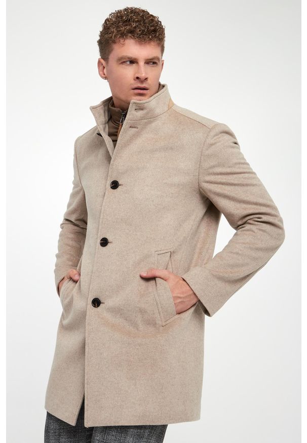 Płaszcz męski wełniany Maico JOOP!. Materiał: wełna