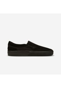 OXELO - Buty niskie na deskorolkę Vulca 500 slip-on wsuwane czarne. Zapięcie: bez zapięcia. Kolor: czarny. Materiał: kauczuk, skóra. Sport: skateboard