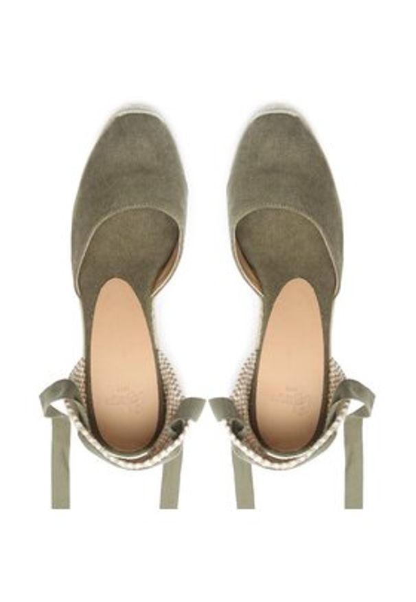 Castañer Espadryle Carina/8/002 021642-414 Zielony. Kolor: zielony. Materiał: materiał
