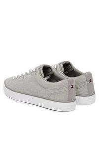 TOMMY HILFIGER - Tommy Hilfiger Tenisówki Th Hi Vulc Core Low Chambray FM0FM05818 Szary. Kolor: szary. Materiał: materiał #5