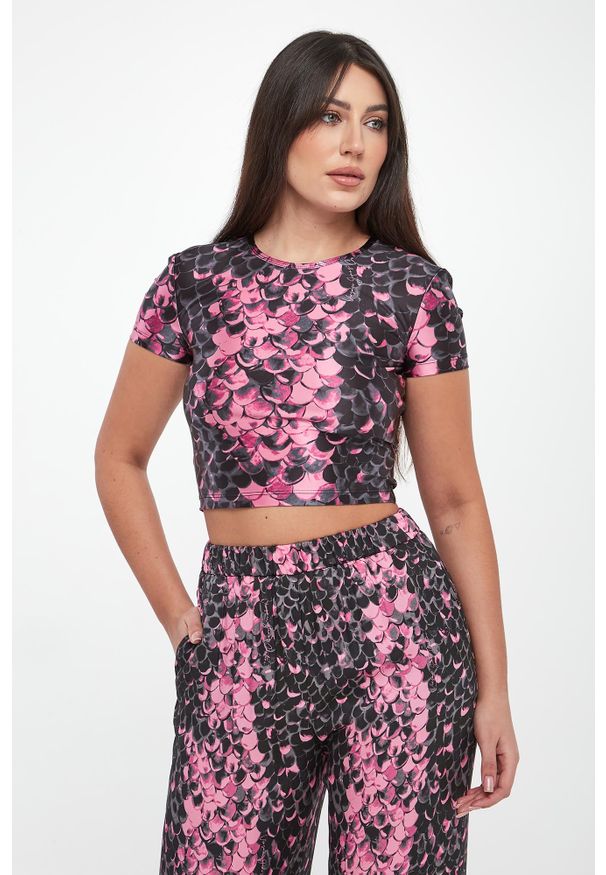 Versace Jeans Couture - T-shirt damski ze wzorem węża VERSACE JEANS COUTURE