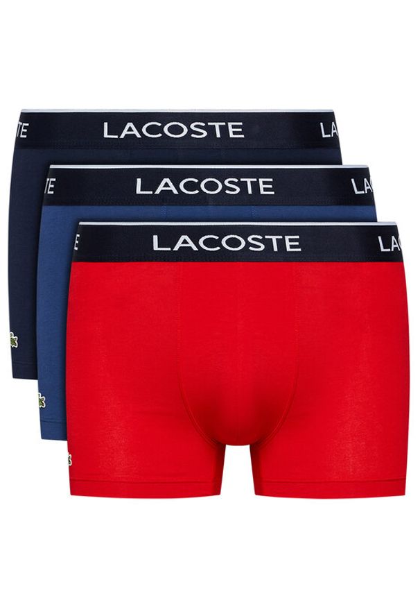 Lacoste Komplet 3 par bokserek 5H3389 Kolorowy. Materiał: bawełna. Wzór: kolorowy