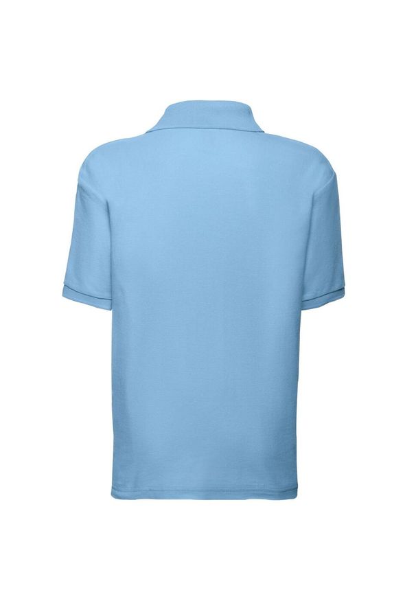 FRUIT OF THE LOOM - Koszulka Polo Dla Dzieci 65/35. Typ kołnierza: polo. Kolor: niebieski