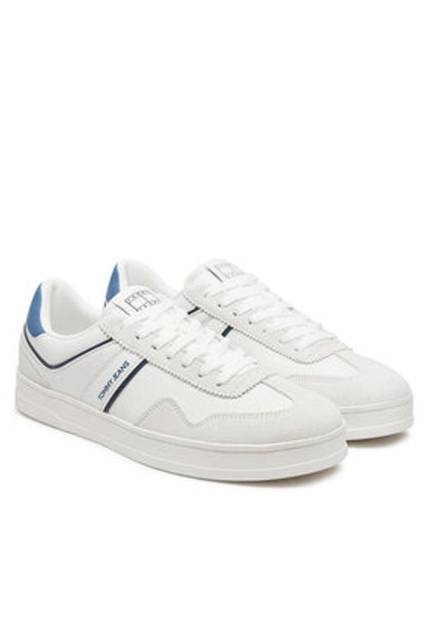 Tommy Jeans Sneakersy The Greenwich Leather EM0EM01524 Beżowy. Kolor: beżowy. Materiał: zamsz, skóra