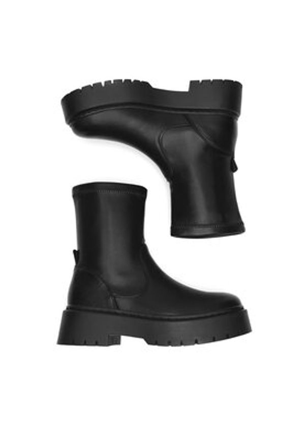 DeeZee Botki HY13123-41 Czarny. Kolor: czarny. Materiał: skóra