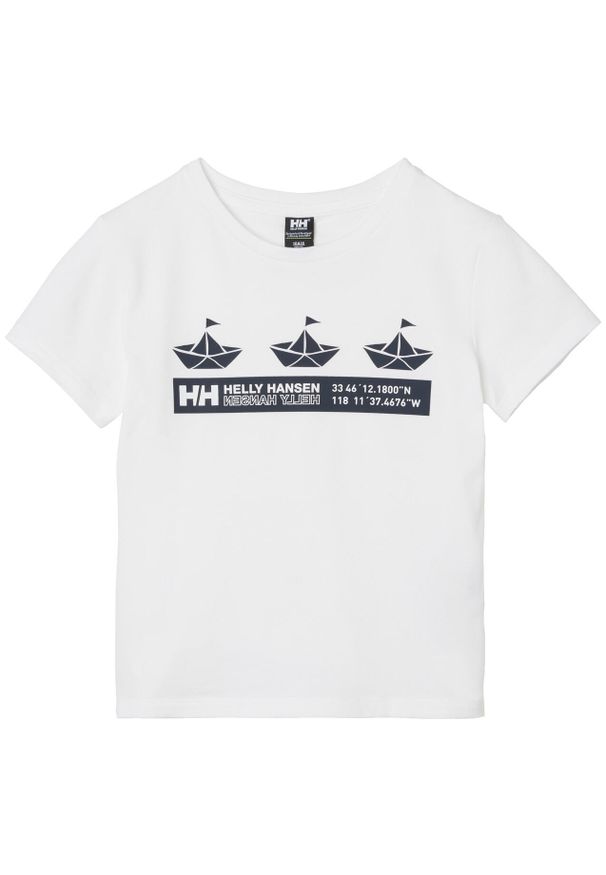 Koszulka dla dzieci Helly Hansen Graphic. Kolor: biały