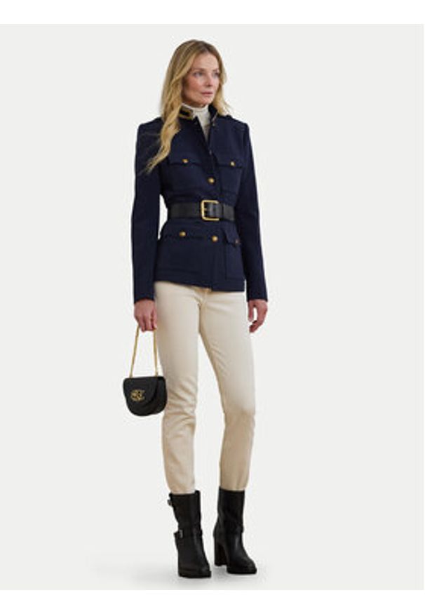Lauren Ralph Lauren - LAUREN RALPH LAUREN Marynarka 200965735001 Granatowy Regular Fit. Kolor: niebieski. Materiał: syntetyk
