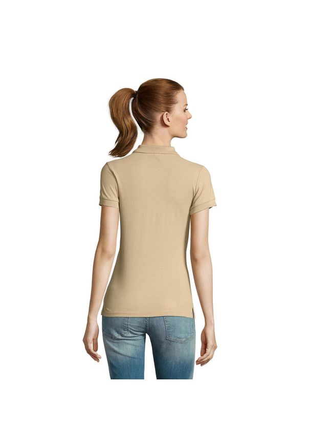 SOL'S - Damska Koszulka Polo Passion. Typ kołnierza: polo. Kolor: beżowy