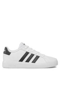 Adidas - adidas Sneakersy Grand Court Lifestyle Tennis Lace-Up Shoes GW6511 Biały. Kolor: biały. Materiał: skóra