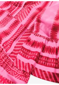 bonprix - Długa sukienka z lejącej wiskozy. Kolor: czerwony. Materiał: wiskoza. Wzór: nadruk, aplikacja. Długość: maxi #2