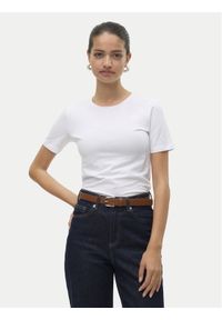 Vero Moda T-Shirt Lulu 10323755 Biały Regular Fit. Kolor: biały. Materiał: bawełna