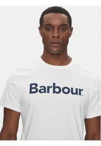 Barbour T-Shirt Logo MTS0531WH51 Biały Tailored Fit. Kolor: biały. Materiał: bawełna