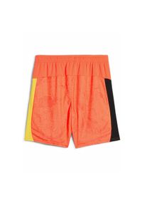 Puma - Męskie szorty KIDSUPER × MANCHESTER CITY PUMA Neon Sun Black Orange. Kolor: czarny, pomarańczowy, wielokolorowy, żółty. Sezon: lato