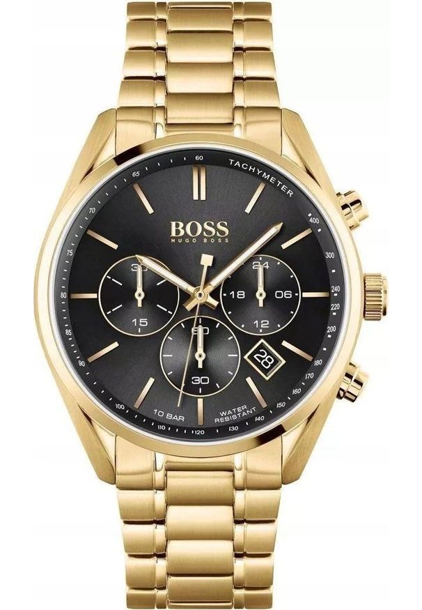 HUGO BOSS - Zegarek Hugo Boss Męski Champion Złoty (1513848). Kolor: złoty