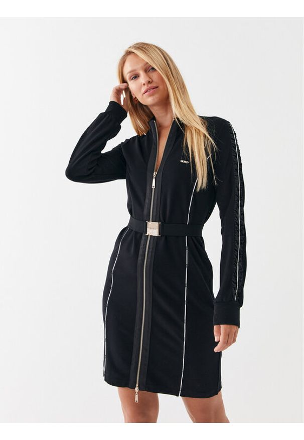 Liu Jo Sport Sukienka codzienna TF3152 J6182 Czarny Regular Fit. Okazja: na co dzień. Kolor: czarny. Materiał: wiskoza. Typ sukienki: sportowe, proste. Styl: casual, sportowy