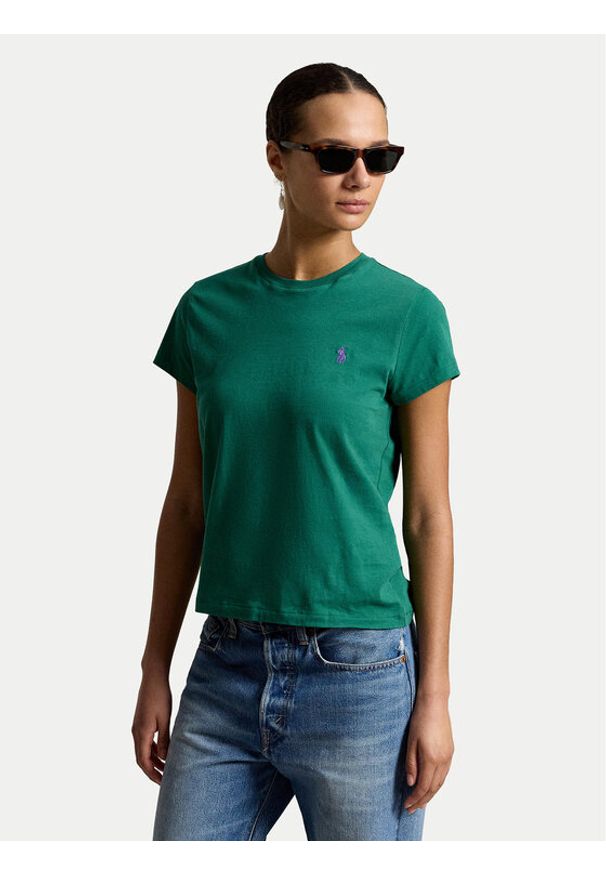 Polo Ralph Lauren T-Shirt 211B14605027 Zielony Regular Fit. Typ kołnierza: polo. Kolor: zielony. Materiał: bawełna