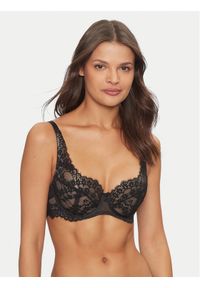 Hunkemöller Biustonosz z fiszbiną Daisy 205440 Czarny. Kolor: czarny. Materiał: syntetyk #1