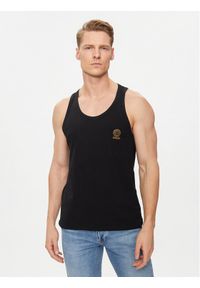 VERSACE - Versace Tank top Medusa AUU01012 Czarny Regular Fit. Kolor: czarny. Materiał: bawełna